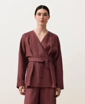Kimono-Hemd aus 100 % Leinen Kimono-Hemd aus 100 % Leinen