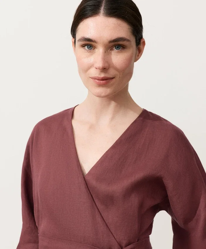 Kimono-Hemd aus 100 % Leinen Kimono-Hemd aus 100 % Leinen