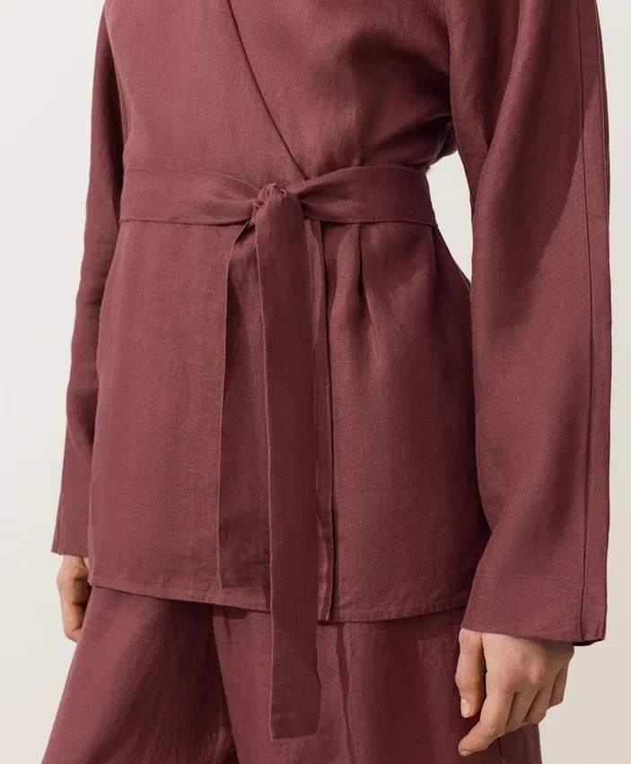 Kimono-Hemd aus 100 % Leinen Kimono-Hemd aus 100 % Leinen