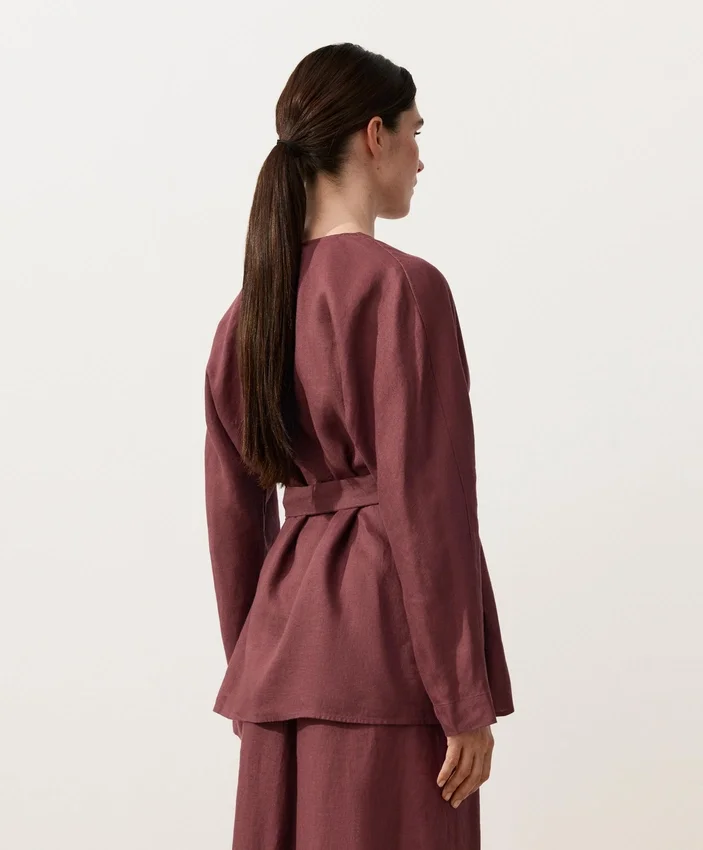 Kimono-Hemd aus 100 % Leinen Kimono-Hemd aus 100 % Leinen