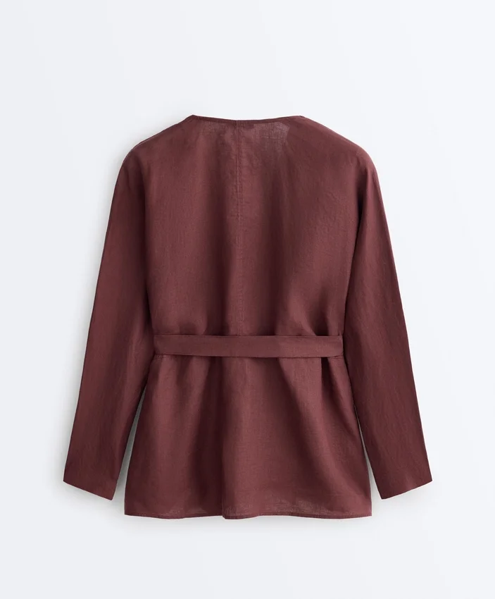 Kimono-Hemd aus 100 % Leinen Kimono-Hemd aus 100 % Leinen