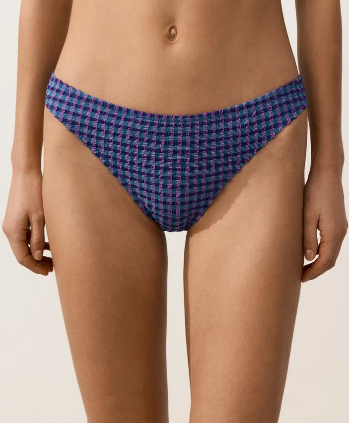 Klassische Bikini-Slips im Gingham-Muster Klassische Bikini-Slips im Gingham-Muster