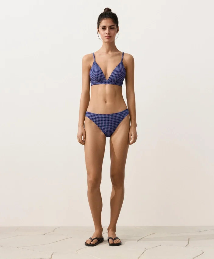 Klassische Bikini-Slips im Gingham-Muster Klassische Bikini-Slips im Gingham-Muster