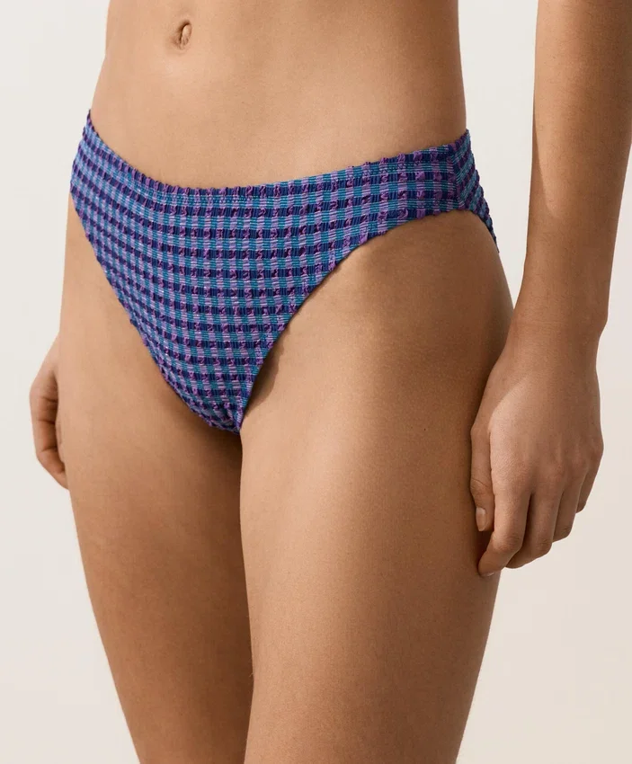 Klassische Bikini-Slips im Gingham-Muster Klassische Bikini-Slips im Gingham-Muster