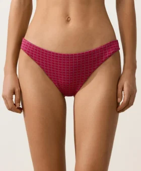 Klassische Bikinis-Slips aus geometrischem Jacquard