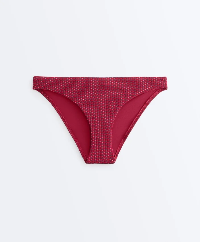 Klassische Bikinis-Slips aus geometrischem Jacquard Klassische Bikinis-Slips aus geometrischem Jacquard