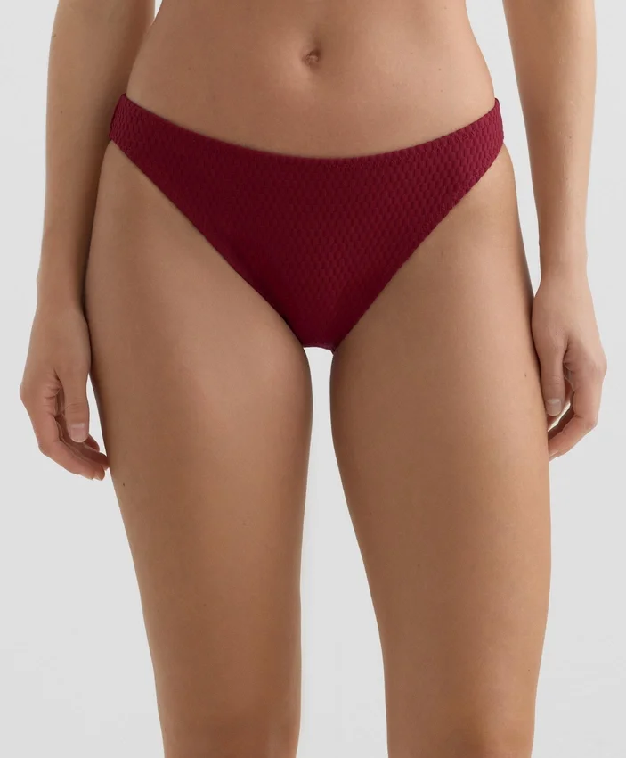 Klassische Bikinis-Slips aus Jacquard mit Mini-Karomuster Klassische Bikinis-Slips aus Jacquard mit Mini-Karomuster