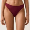 Klassische Bikinis-Slips aus Jacquard mit Mini-Karomuster Klassische Bikinis-Slips aus Jacquard mit Mini-Karomuster