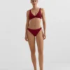Mini-Karomuster-Jacquard-Halter-Bikinioberteil Mini-Karomuster-Jacquard-Halter-Bikinioberteil