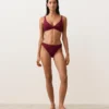Klassische Bikinis-Slips aus Jacquard mit Mini-Karomuster Klassische Bikinis-Slips aus Jacquard mit Mini-Karomuster