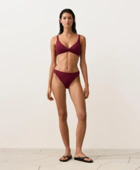Klassische Bikinis-Slips aus Jacquard mit Mini-Karomuster