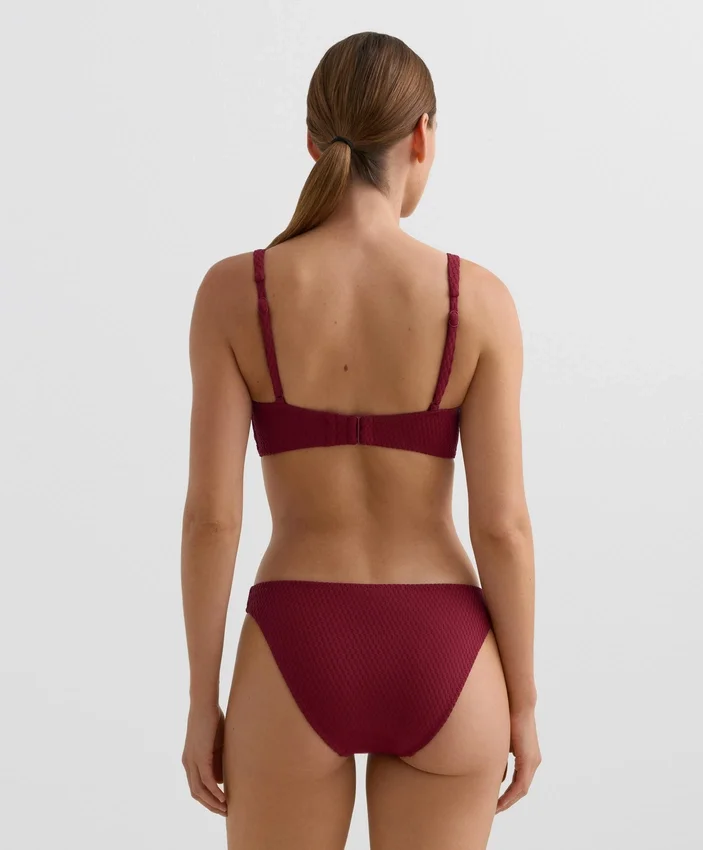 Mini-Karomuster-Jacquard-Halter-Bikinioberteil Mini-Karomuster-Jacquard-Halter-Bikinioberteil