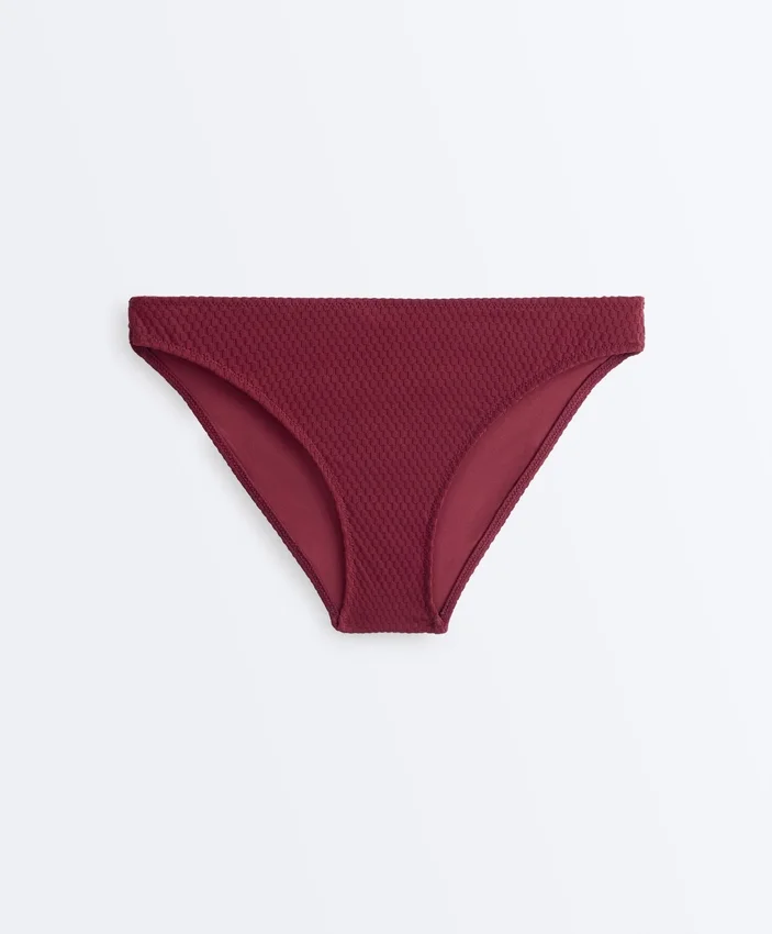 Klassische Bikinis-Slips aus Jacquard mit Mini-Karomuster Klassische Bikinis-Slips aus Jacquard mit Mini-Karomuster