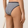 Klassische Bikinislip-Slips mit strukturierten Streifen und Zierborten Klassische Bikinislip-Slips mit strukturierten Streifen und Zierborten