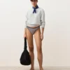 Klassische Bikinislip-Slips mit strukturierten Streifen und Zierborten Klassische Bikinislip-Slips mit strukturierten Streifen und Zierborten