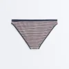 Klassische Bikinislip-Slips mit strukturierten Streifen und Zierborten Klassische Bikinislip-Slips mit strukturierten Streifen und Zierborten