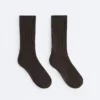 Klassische Socken aus Seidenmischung mit Rippenstruktur
