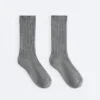 Klassische Socken aus Seidenmischung mit Rippenstruktur