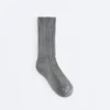 Klassische Socken aus Seidenmischung mit Rippenstruktur