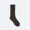 Klassische Socken aus Seidenmischung mit Rippenstruktur
