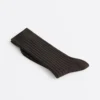 Klassische Socken aus Seidenmischung mit Rippenstruktur