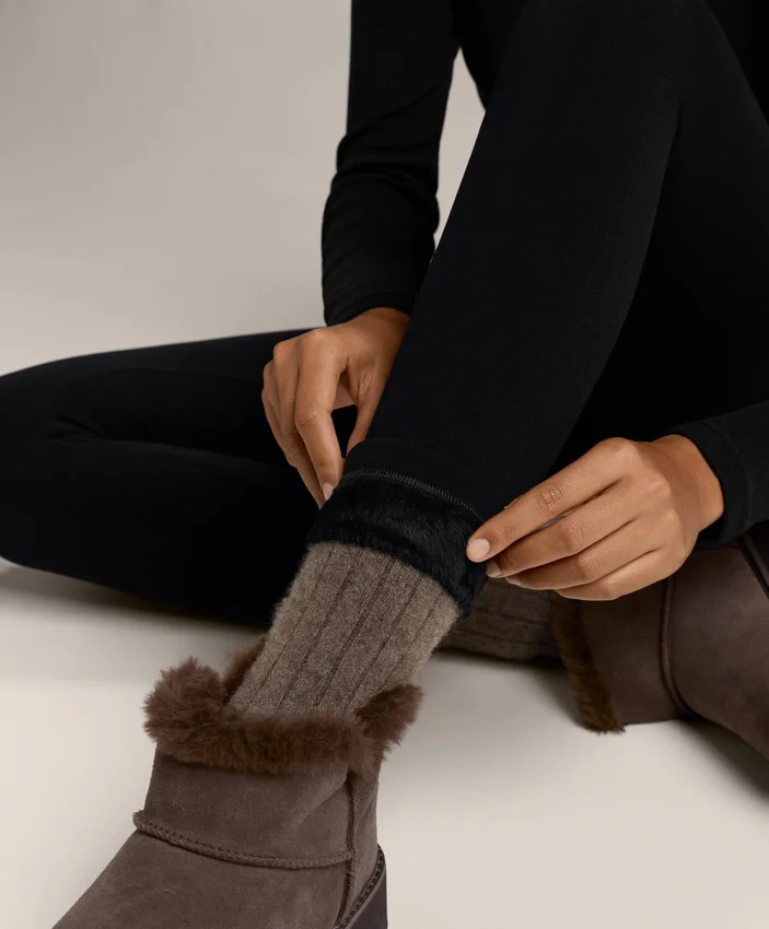Knöchellange, hoch geschnittene, super-extra-warme, nahtlose 70-cm-Leggings Knöchellange, hoch geschnittene, super-extra-warme, nahtlose 70-cm-Leggings