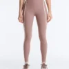 Knöchellange Leggings mit hoher Taille, Compressive Core Control und Kontrastdetails