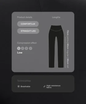 Komfortable Comfortlux-Hose mit geradem Bein und hoher Taille