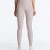 Kontrastfarbene, knöchellange Compressive Leggings mit hoher Taille