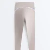 Kontrastfarbene, knöchellange Compressive Leggings mit hoher Taille