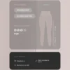 Kontrastfarbene, knöchellange Compressive Leggings mit hoher Taille