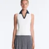 Kontrastfarbenes, ärmelloses Comfortlux-Poloshirt Kontrastfarbenes, ärmelloses Comfortlux-Poloshirt
