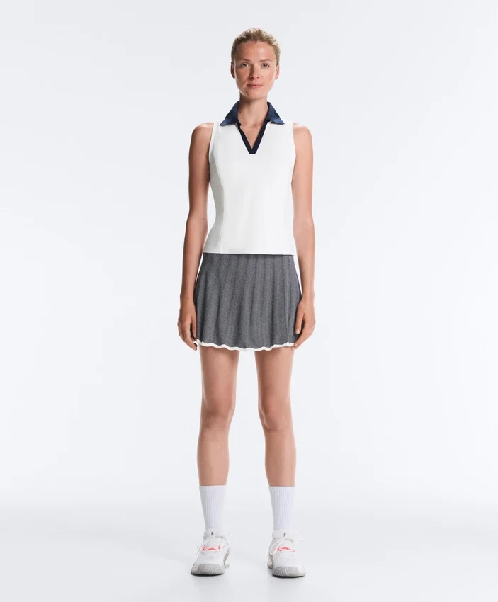 Kontrastfarbenes, ärmelloses Comfortlux-Poloshirt Kontrastfarbenes, ärmelloses Comfortlux-Poloshirt