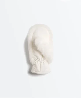 Kunstfell-Fäustlinge mit Kordel Kunstfell-Fäustlinge mit Kordel