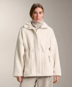 Kunstfelljacke mit verstellbarer Taille Kunstfelljacke mit verstellbarer Taille