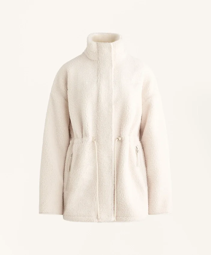 Kunstfelljacke mit verstellbarer Taille Kunstfelljacke mit verstellbarer Taille