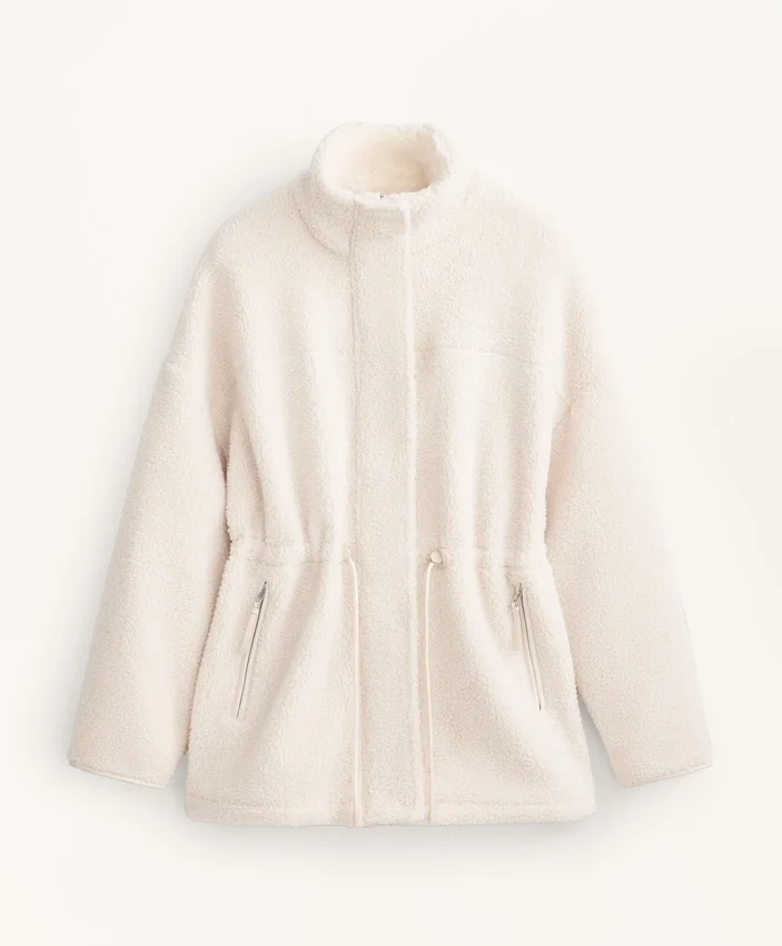 Kunstfelljacke mit verstellbarer Taille Kunstfelljacke mit verstellbarer Taille