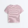 Kurzarm-T-Shirt aus Baumwollmischung mit Streifenmuster und normaler Passform Kurzarm-T-Shirt aus Baumwollmischung mit Streifenmuster und normaler Passform