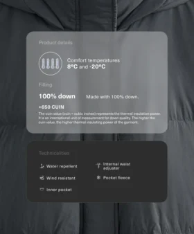 Kurze Daunenjacke aus 100 % Daunen