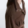 Kurze Utility-Jacke aus Piqué mit Gürtel