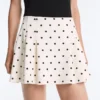 Kurzer Piqué-Rock mit Baumwoll-Polka-Dots