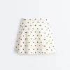 Kurzer Piqué-Rock mit Baumwoll-Polka-Dots