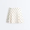 Kurzer Piqué-Rock mit Baumwoll-Polka-Dots