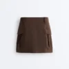 Kurzer Piqué-Shorts mit Baumwolltaschen Kurzer Piqué-Shorts mit Baumwolltaschen