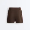 Kurzer Piqué-Shorts mit Baumwolltaschen Kurzer Piqué-Shorts mit Baumwolltaschen
