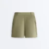Kurzer Piqué-Shorts mit Baumwolltaschen Kurzer Piqué-Shorts mit Baumwolltaschen