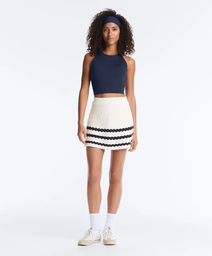 Kurzer Rock aus Wellenstrick als Shorts Kurzer Rock aus Wellenstrick als Shorts