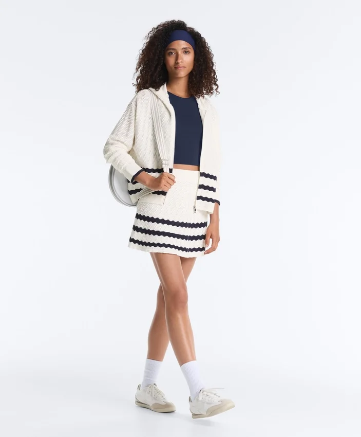 Kurzer Rock aus Wellenstrick als Shorts Kurzer Rock aus Wellenstrick als Shorts