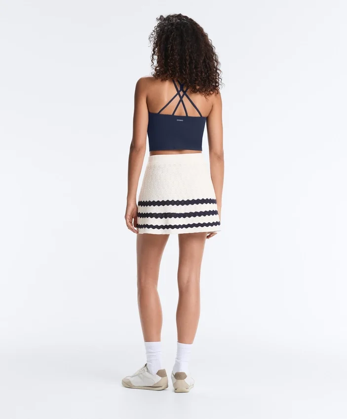 Kurzer Rock aus Wellenstrick als Shorts Kurzer Rock aus Wellenstrick als Shorts