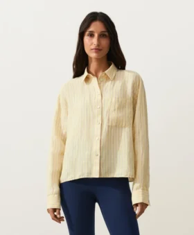 Kurzes Hemd aus 100 % Leinen als Short